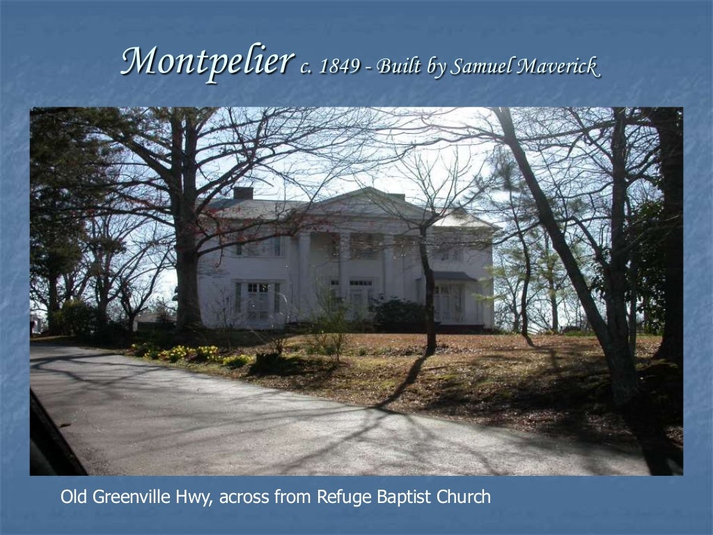 History of Pendleton SC (c.1790)