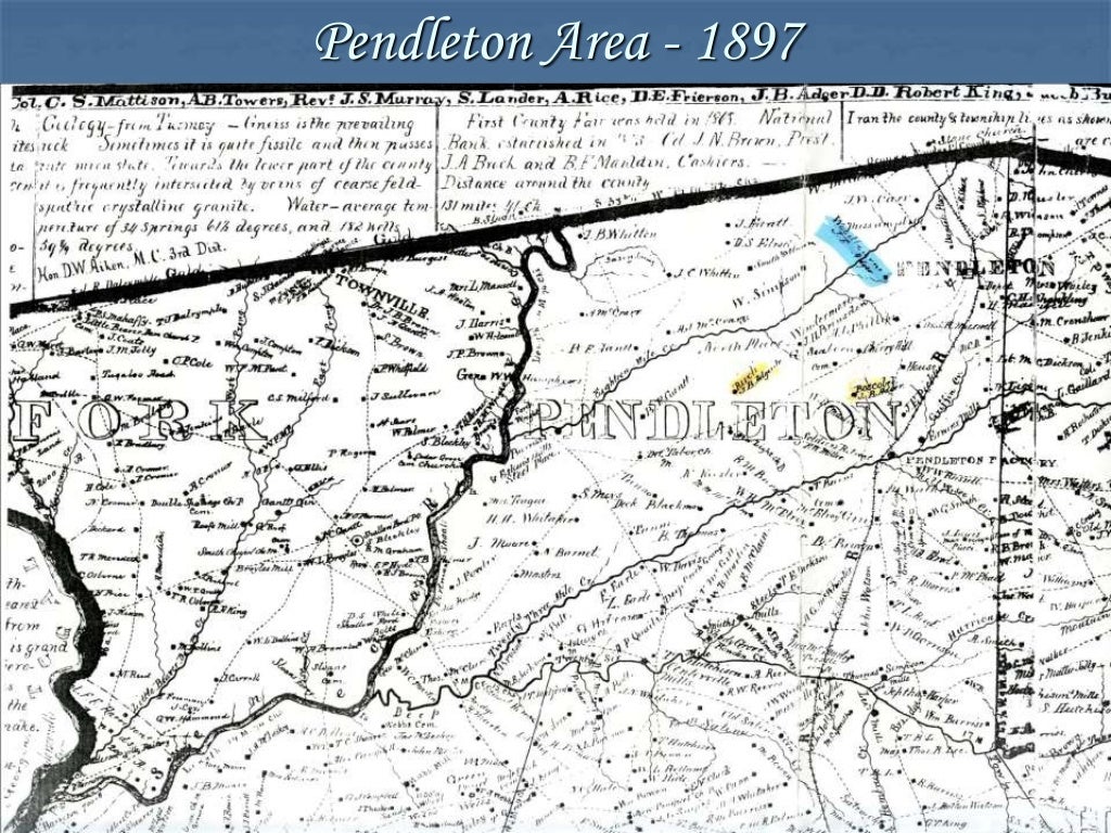 History of Pendleton SC (c.1790)