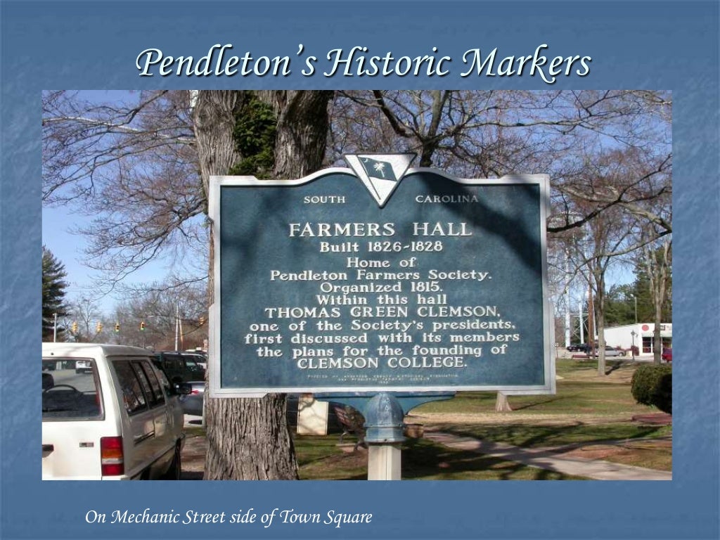 History of Pendleton SC (c.1790)
