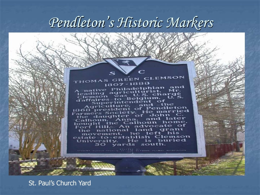 History of Pendleton SC (c.1790)