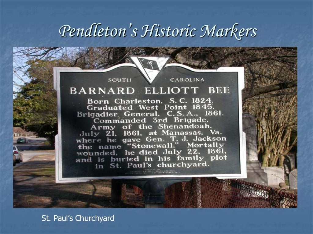 History of Pendleton SC (c.1790)