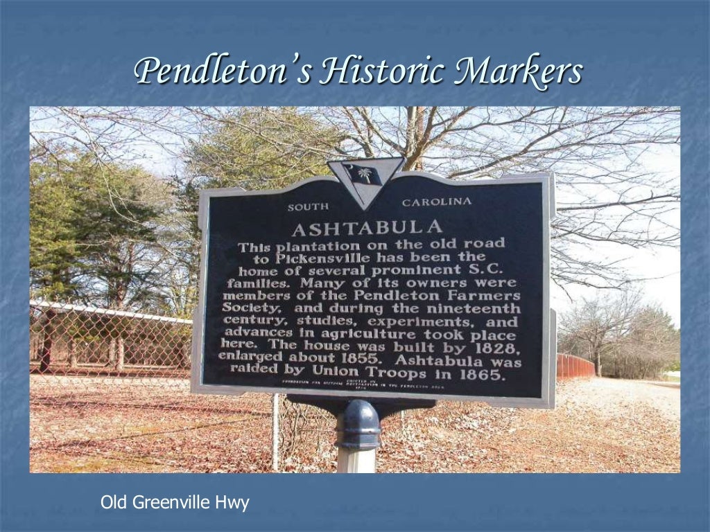 History of Pendleton SC (c.1790)