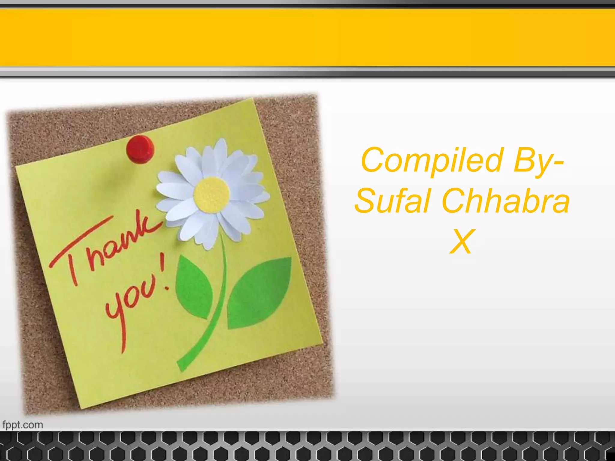 Compiled By-
Sufal Chhabra
X