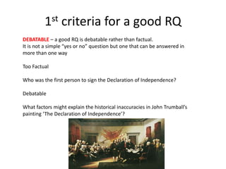 History rsr from the idea to sources history teachers of ireland ...