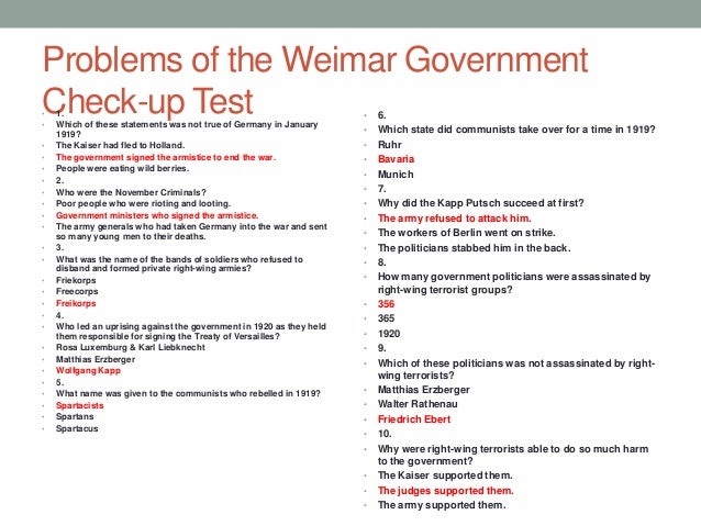 the issues of the weimar republic Economic conditions, the lack of democratic traditions, and the lack of an army/police force the economy was always unstable during the weimar republic. the issues of the weimar republic Economic conditions, the lack of democratic traditions, and the lack of an army/police force the economy was always unstable during the weimar republic.