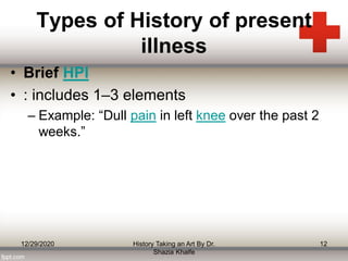 Hpi Examples History taking an art | PDF
