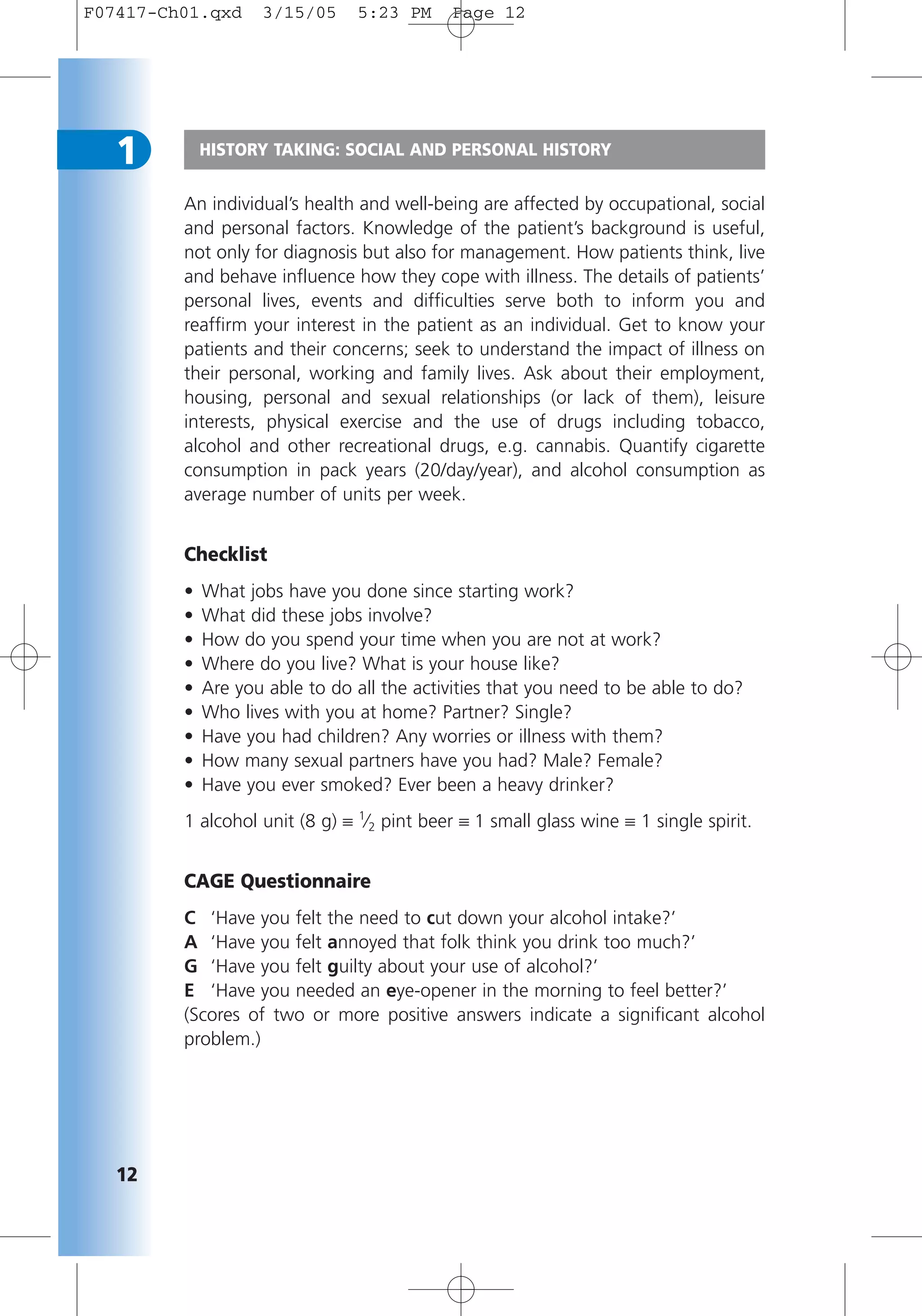 History Taking Checklist.pdf History Taking (Checklist) - Elsevier Health | PDF