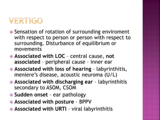 Dear Ears Rotation History taking in ear diseases | PPTX