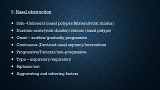 Bilateral Rhinitis History taking in ENT textbookbased.pptx