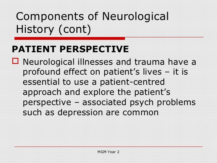 History taking in neurology 2012