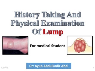 For medical Student
11/7/2021
Dr: Ayub Abdulkadir Abdi 1
 