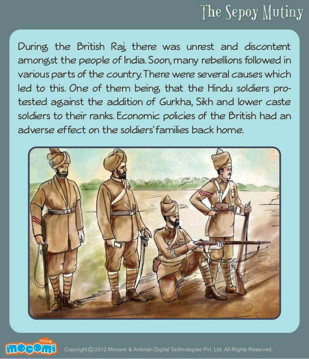 Sepoy Mutiny Revolt of 1857 in India History