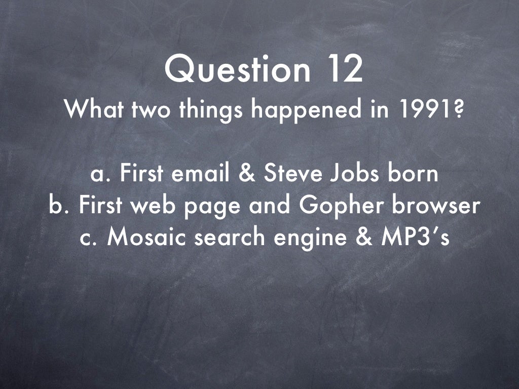 History Of The Internet Trivia