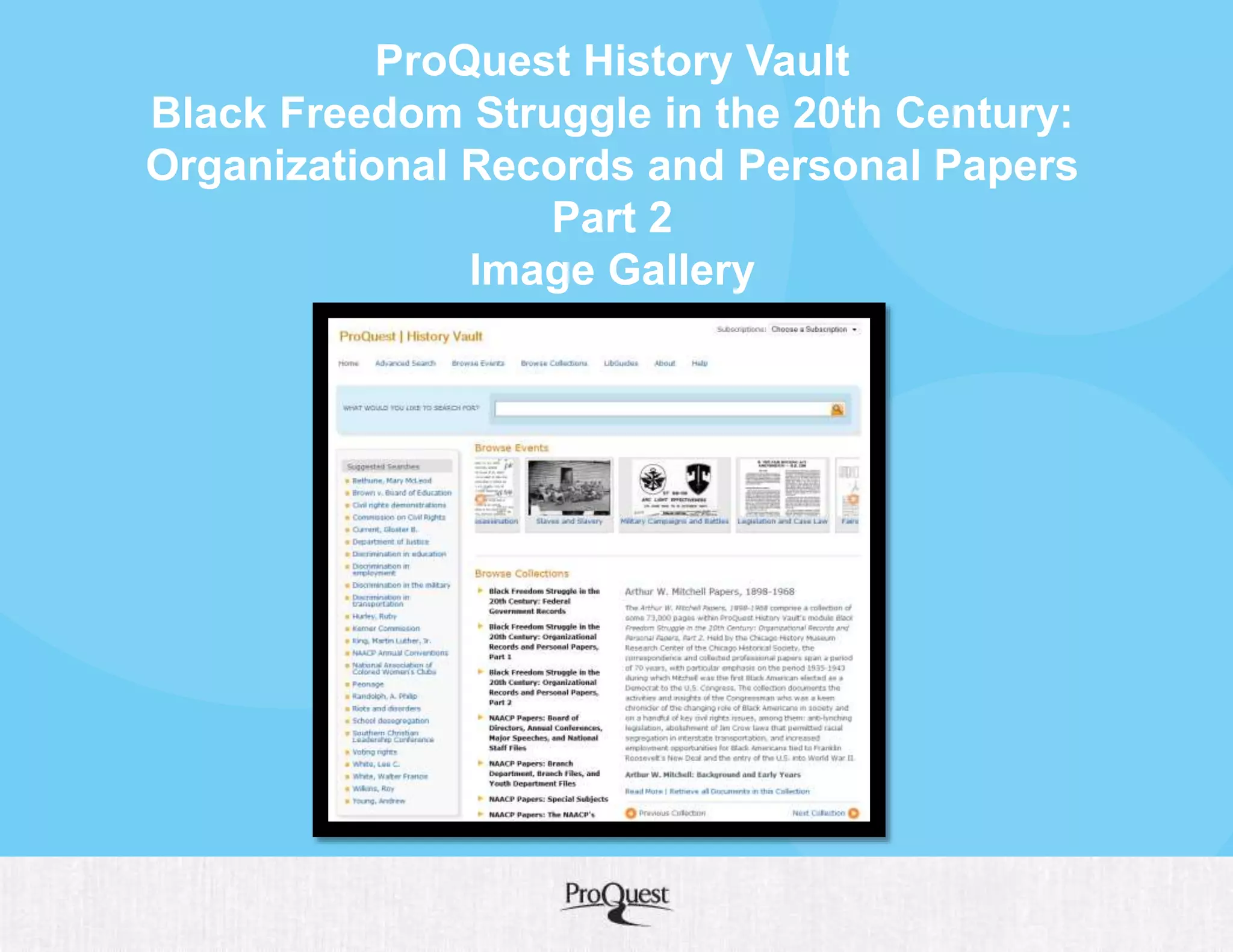 ProQuest History Vault Black Freedom Struggle in the 20th Century