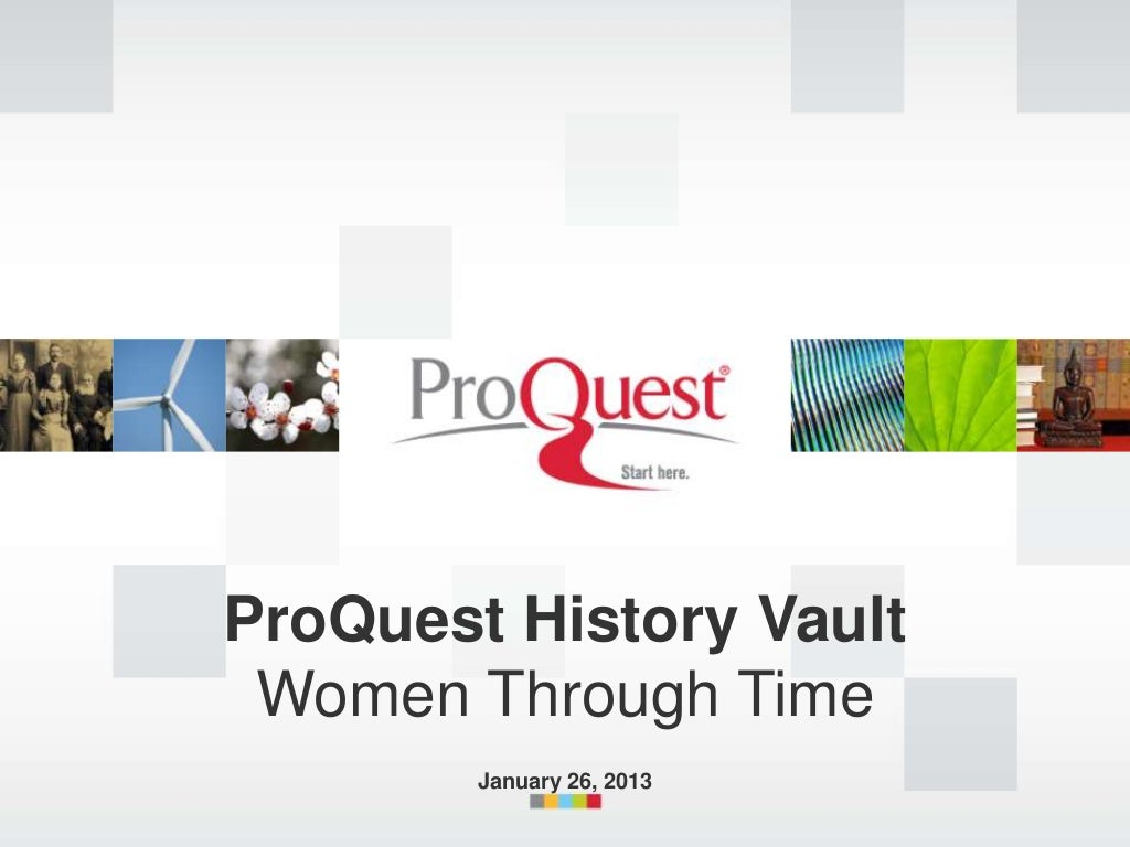 Women Through Time ProQuest History Vault
