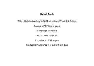 Free Download Book Library Histotechnology A Selfinstructional Text 3