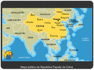 Mapa político da República Popular da China.
 