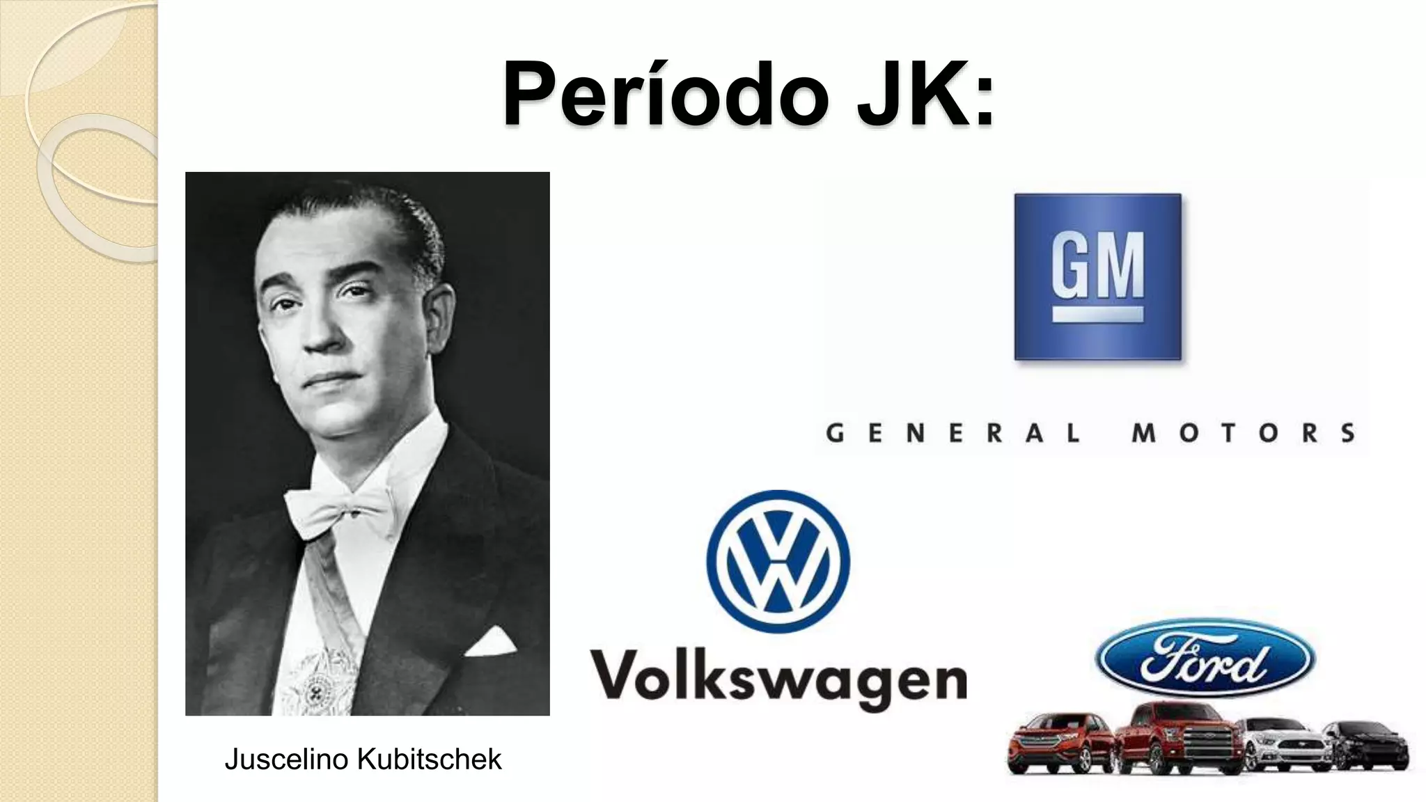 Período JK:
Juscelino Kubitschek
 