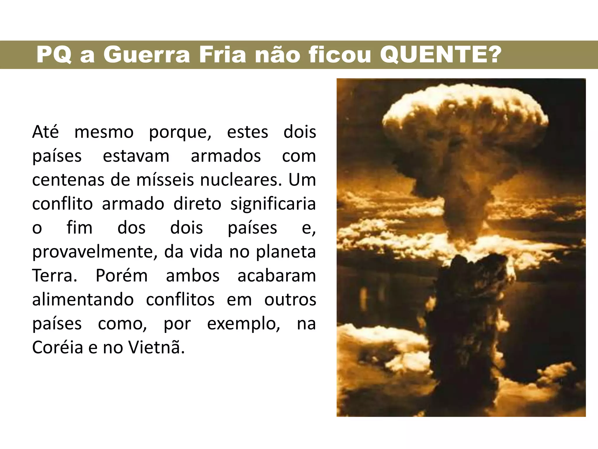 História 9º ano slide Guerra Fria | PPTX