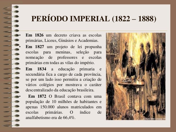 Período Imperial: Histórico Da Educação No Brasil – TUYMCH