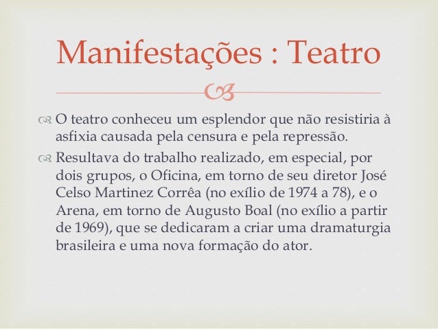 História - Manifestações Culturais no Brasil durante a 