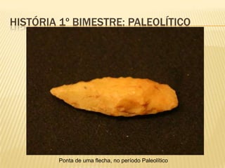 HISTÓRIA 1º BIMESTRE: PALEOLÍTICO
Gravura nas cavernas
 