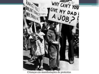 Crianças em manifestações de protestos
 