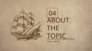 ABOUT
THE
TOPIC
You can enter a subtitle here
if you need it
04
 