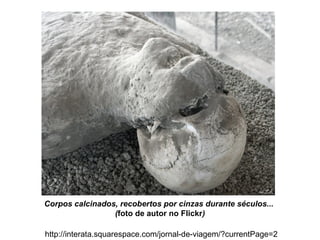 Corpos calcinados, recobertos por cinzas durante séculos...
                 (foto de autor no Flickr)

http://interata.squarespace.com/jornal-de-viagem/?currentPage=2
 