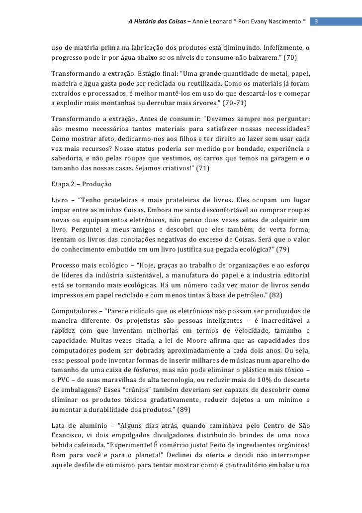 História das Coisas