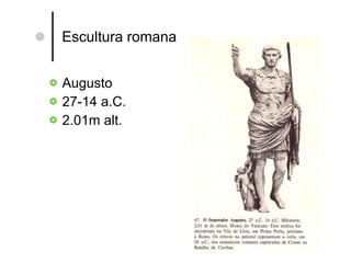 Escultura romana Augusto 27-14 a.C. 2.01m alt. 
