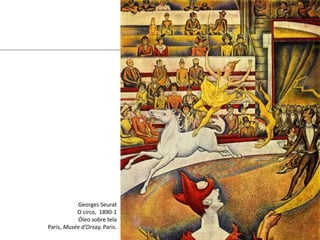Georges Seurat
O circo, 1890-1
Óleo sobre tela
Paris, Musée d’Orsay, Paris.
 