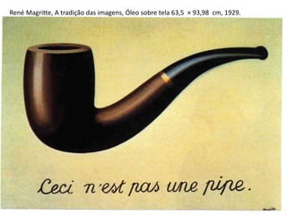 René Magritte, A tradição das imagens, Óleo sobre tela 63,5 × 93,98 cm, 1929.
 