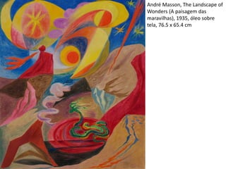 André Masson, The Landscape of
Wonders (A paisagem das
maravilhas), 1935, óleo sobre
tela, 76.5 x 65.4 cm
 