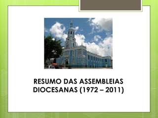RESUMO DAS ASSEMBLEIAS
DIOCESANAS (1972 – 2011)
 