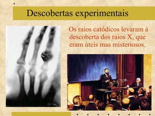 Os raios catódicos levaram à descoberta dos raios X, que eram úteis mas misteriosos. Descobertas experimentais 