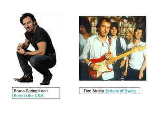 Bruce Springsteen  Born in the USA Dire Straits  Sultans of Swing 