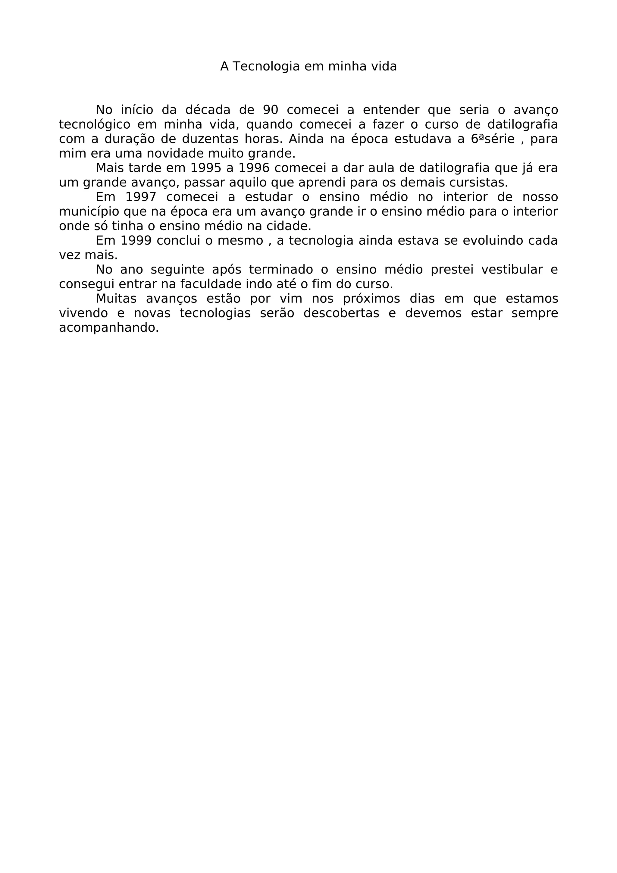 HistóRia De Minha Vida