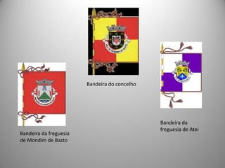 Bandeira do concelho




                                               Bandeira da
                                               freguesia de Atei
Bandeira da freguesia
de Mondim de Basto
 