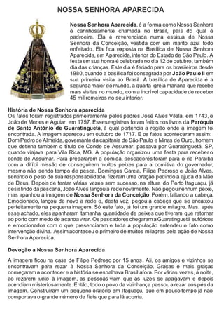 HISTÓRIA DE NOSSA SENHORA APARECIDA.docx