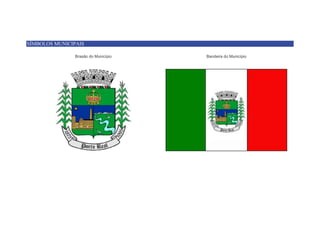 SÍMBOLOS MUNICIPAIS
Brasão do Município Bandeira do Município
 