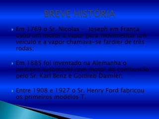 HistóRia Do AutomóVel