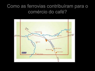 Como as ferrovias contribuíram para o
         comércio do café?
 