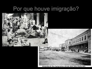 Por que houve imigração?
 