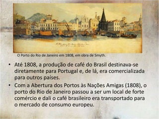 Embarque de café no porto de Santos, início do século XX.Cândido Portinari, Café. 1935. Óleo sobre tela.
