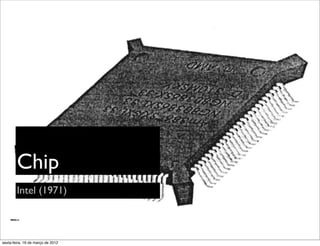 Chip
        Intel (1971)



sexta-feira, 16 de março de 2012
 