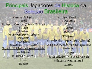 Principais   Jogadores   da   História   da  Seleção   Brasileira 