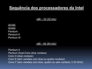 VLSI (Very Large Scale Integration) – de 5000 a 1 000 000 componentes