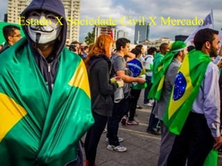 Estado X Sociedade Civil X Mercado
 