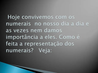 História dos números 1º ano